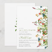 Boho Wildflower Baby shower Kaart (Voorkant / Achterkant)