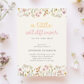 Boho Wildflower Baby shower Kaart