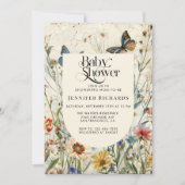 Boho Wildflower Baby shower Kaart (Voorkant)