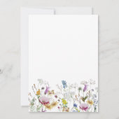 Boho Wildflower Baby shower Kaart (Achterkant)