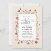 Boho Wildflower Baby shower Kaart (Voorkant)