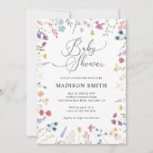 Boho Wildflower Baby shower Kaart (Voorkant)