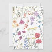 Boho Wildflower Baby shower Kaart (Achterkant)