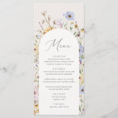 Boho Wildflower Baby shower Menu (Voorkant)