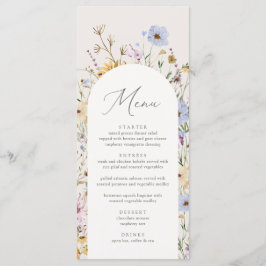 Boho Wildflower Baby shower Menu