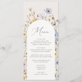Boho Wildflower Baby shower Menu