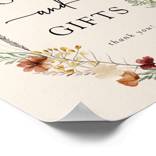 Boho Wildflower Baby shower Poster (Hoek)