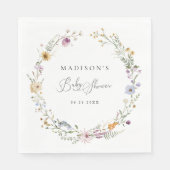 Boho Wildflower Baby shower Servet (Voorkant)