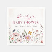 Boho Wildflower Baby shower Servet (Voorkant)