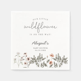 Boho Wildflower Baby shower Servet