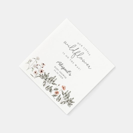 Boho Wildflower Baby shower Servet (Hoek)