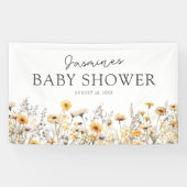 Boho Wildflower Baby Shower Spandoek (Horizontaal)