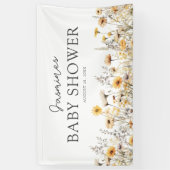 Boho Wildflower Baby Shower Spandoek (Verticaal)