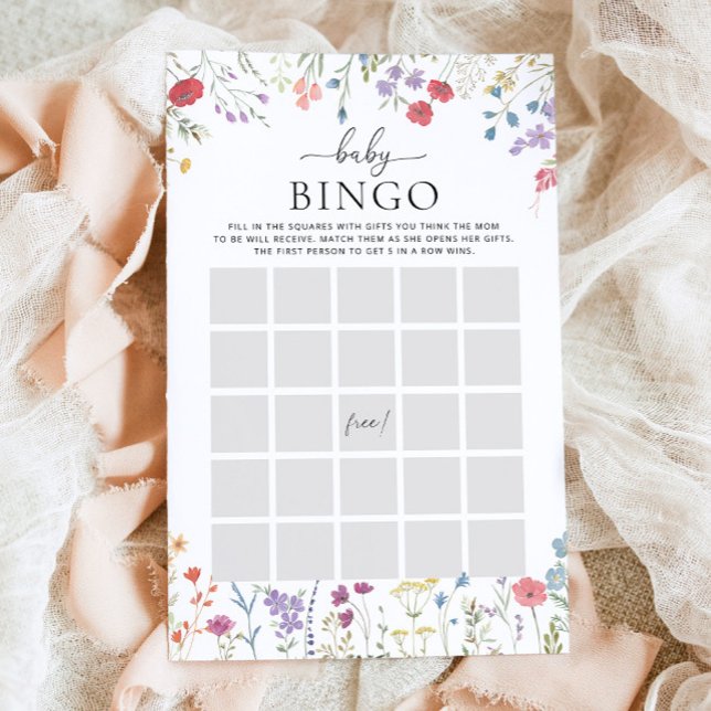 Boho Wildflower Baby shower Spel Baby Bingo (Creator heeft geüpload)