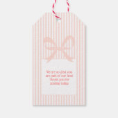 Boho Wildflower Baby Shower Thank You Favor Cadeaulabel (Achterkant)