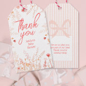 Boho Wildflower Baby Shower Thank You Favor Cadeaulabel