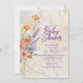 Boho Wildflower Baby shower Tuin Feest Kaart (Voorkant)