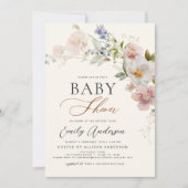 Boho Wildflower Baby shower Tuin Kaart (Voorkant)