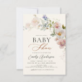 Boho Wildflower Baby shower Tuin Kaart (Voorkant)