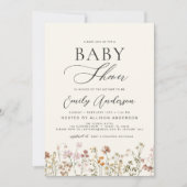 Boho Wildflower Baby shower Tuin Kaart (Voorkant)