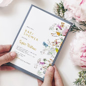 Boho Wildflower Baby shower Uitnodiging