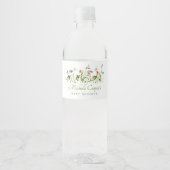 Boho Wildflower Baby shower Waterfles Etiket (Voorkant)
