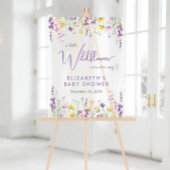 Boho Wildflower Baby shower Welkom Frosted Acryl Bord