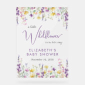 Boho Wildflower Baby shower Welkom Frosted Acryl Bord (Voorkant)