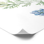 Boho Wildflower Baby shower Welkomstbord Poster (Hoek)