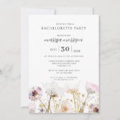 Boho Wildflower Bachelorette Party Kaart (Voorkant)