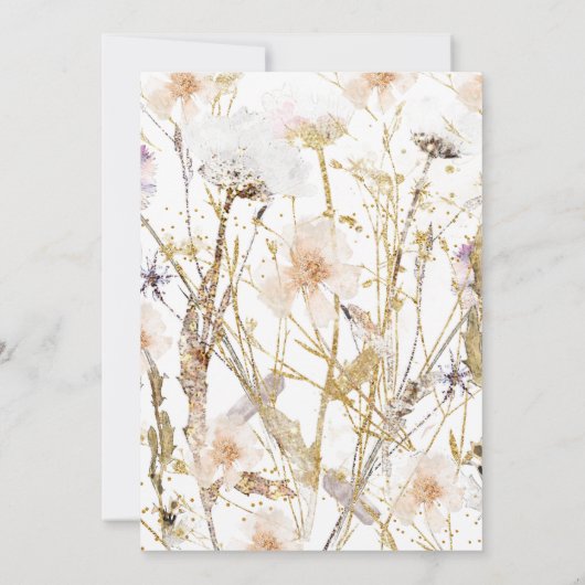 Boho Wildflower Bachelorette Party Kaart (Achterkant)