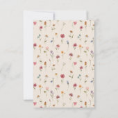 Boho Wildflower bedankje Bedankkaart (Achterkant)