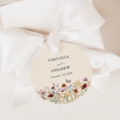 Boho Wildflower Bedankjes Labels