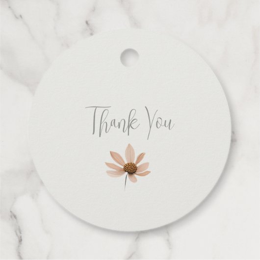 Boho Wildflower Bedankjes Labels (Achterkant)