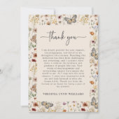 Boho Wildflower Bedankkaart (Voorkant)