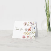 Boho Wildflower Bedankkaart (Voorkant)