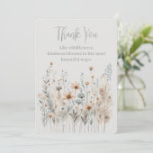 Boho Wildflower Bedankkaart (Staand voorkant)