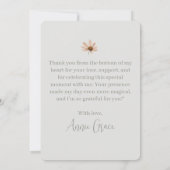 Boho Wildflower Bedankkaart (Achterkant)