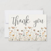 Boho Wildflower Bedankkaart (Voorkant)