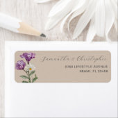 Boho Wildflower Beige Adres Etiket (Insitu)