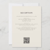 Boho Wildflower Beige Alles in een QR-code bruilof Kaart (Achterkant)
