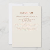 Boho Wildflower Beige Alles in een tuin bruiloft Kaart (Achterkant)