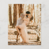 Boho Wildflower Beige foto bruiloft uitnodiging Flyer (Achterkant)