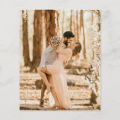 Boho Wildflower Beige Foto Tuin Bruiloft (Achterkant)