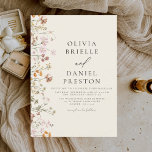 Boho Wildflower Beige Tuin Bruiloft Kaart<br><div class="desc">Dompel uw gasten onder in de romance van natuur met onze Boho Wildflower Garden Wedding Invitation. Geïnspireerd door de schoonheid van ongetemde bloei, legt deze uitnodiging de essentie van een vrijgevochten viering vast. Het betoverende ontwerp beschikt over delicate wilde bloemen dansen tussen weelderig groen, het instellen van de perfecte toon...</div>