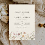 Boho Wildflower Beige Tuin Bruiloft Kaart<br><div class="desc">Dompel uw gasten onder in de romance van natuur met onze Boho Wildflower Garden Wedding Invitation. Geïnspireerd door de schoonheid van ongetemde bloei, legt deze uitnodiging de essentie van een vrijgevochten viering vast. Het betoverende ontwerp beschikt over delicate wilde bloemen dansen tussen weelderig groen, het instellen van de perfecte toon...</div>