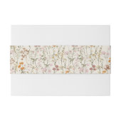 Boho Wildflower Beige Tuin Bruiloft Uitnodigingen Wikkel (Achterkant Voorbeeld)