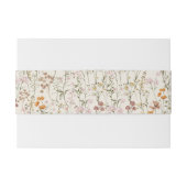 Boho Wildflower Beige Tuin Bruiloft Uitnodigingen Wikkel (Achterkant Voorbeeld)