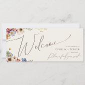 Boho Wildflower Beige tuinbouwkaartlezer (Voorkant)