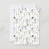 Boho Wildflower Bergweide Bruiloft RSVP Kaartje (Achterkant)